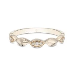 Chisholm Hunter 9ct Yellow Gold 0.04ct Marquise Eternity Diamond Ring -Chisholm Hunter 1 009 05 0076 d1