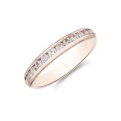Chisholm Hunter 18ct Rose Gold 0.50ct Diamond Channel Eternity Ring