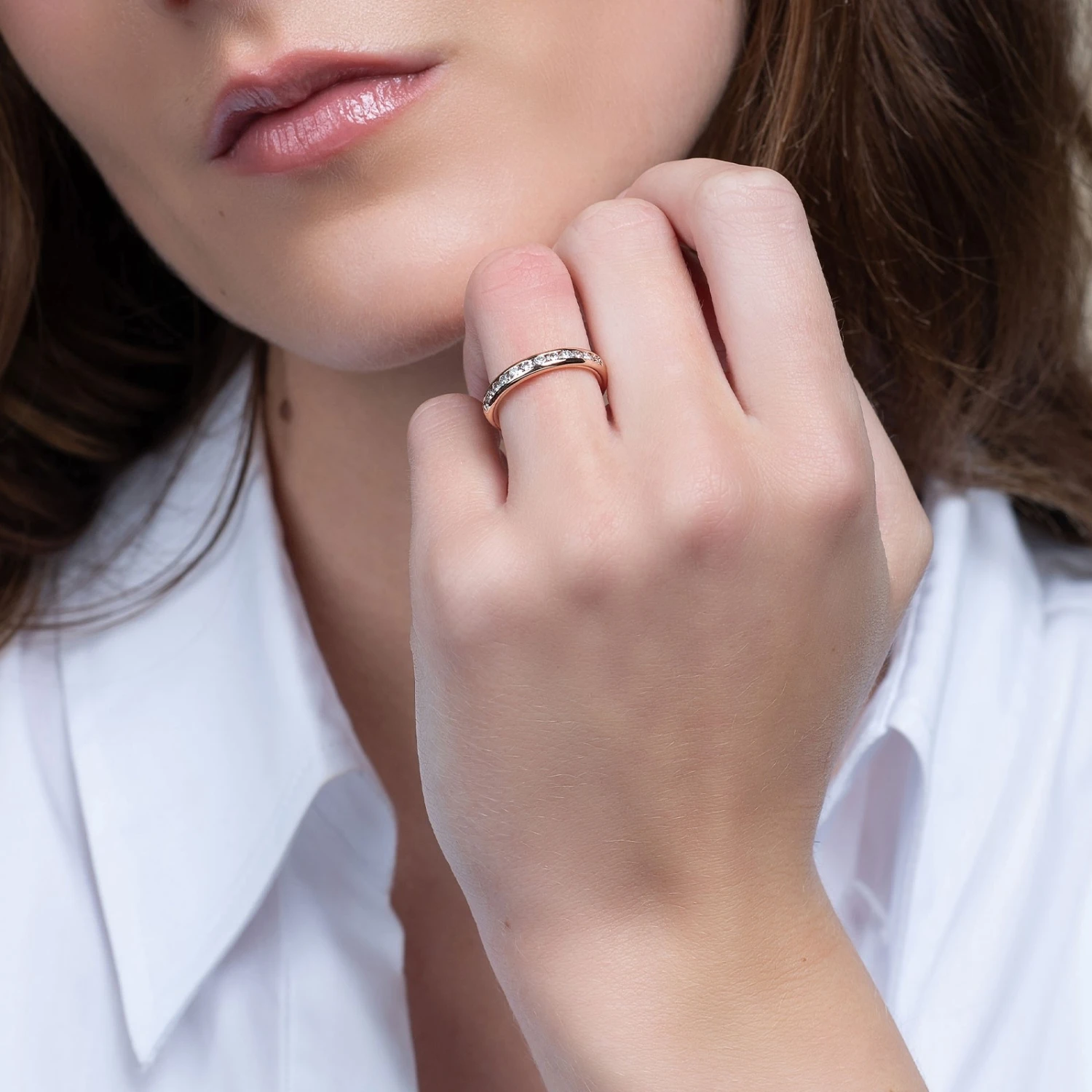 Chisholm Hunter 18ct Rose Gold 0.50ct Diamond Channel Eternity Ring 4 Chisholm Hunter 18ct Rose Gold 0.50ct Diamond Channel Eternity Ring - Image 2