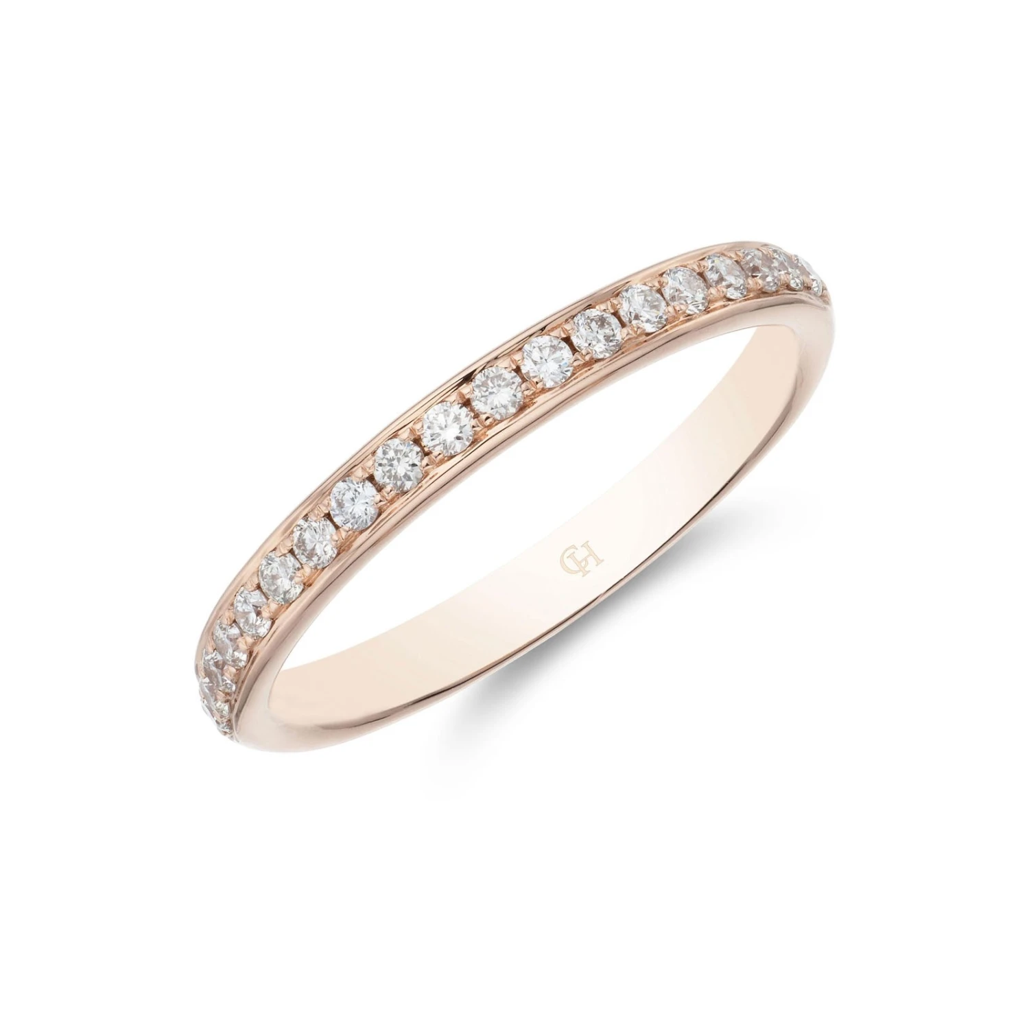 Chisholm Hunter 18ct Rose Gold 0.25ct Diamond Pave Eternity Ring 3 Chisholm Hunter 18ct Rose Gold 0.25ct Diamond Pave Eternity Ring