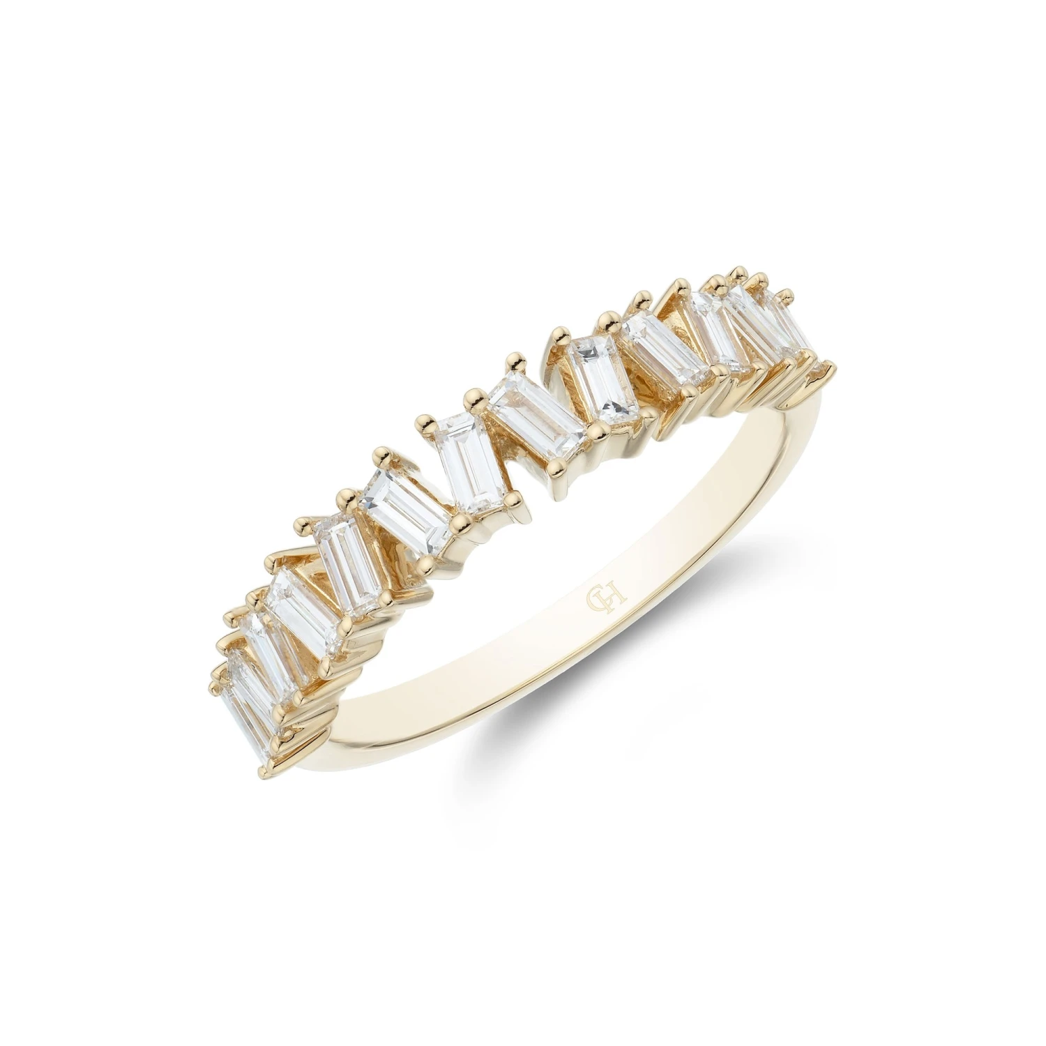 Chisholm Hunter 18ct Yellow Gold Baguette Cut 0.56ct Diamond Fancy Band 3 Chisholm Hunter 18ct Yellow Gold Baguette Cut 0.56ct Diamond Fancy Band