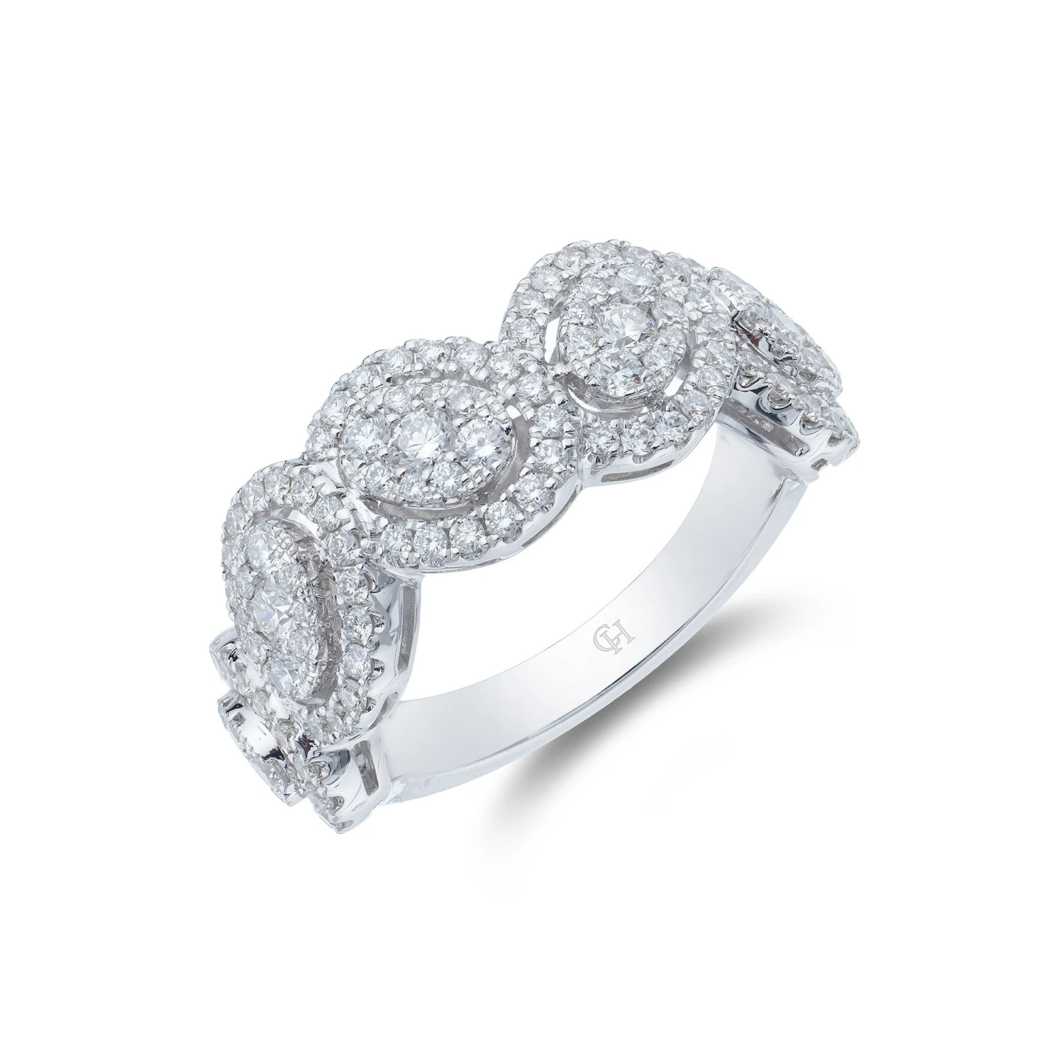 Chisholm Hunter 18ct White Gold Brilliant Cut 1.15ct Diamond Fancy Band 3 Chisholm Hunter 18ct White Gold Brilliant Cut 1.15ct Diamond Fancy Band