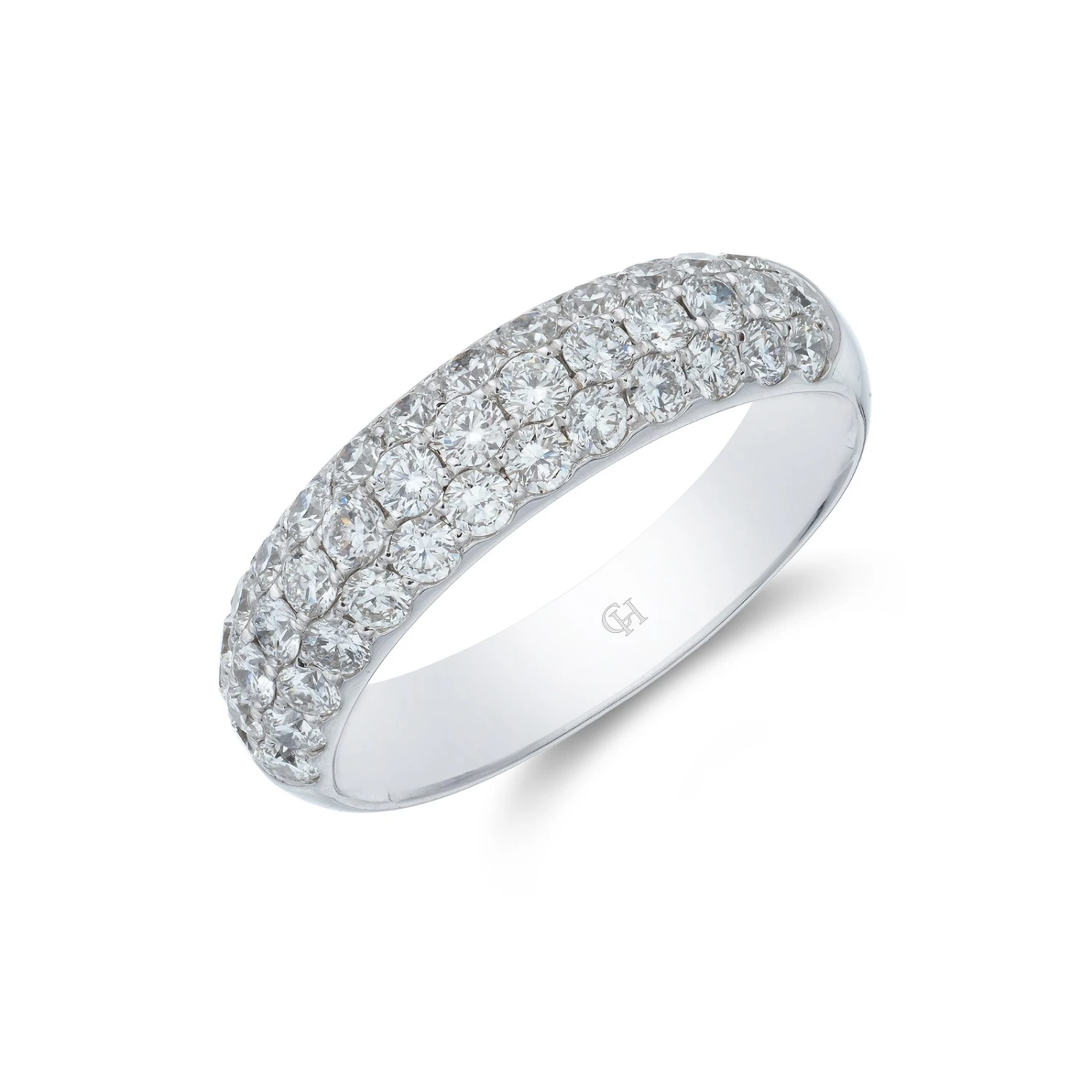 Chisholm Hunter 18ct White Gold Brilliant Cut 1.25ct Diamond Fancy Band 3 Chisholm Hunter 18ct White Gold Brilliant Cut 1.25ct Diamond Fancy Band