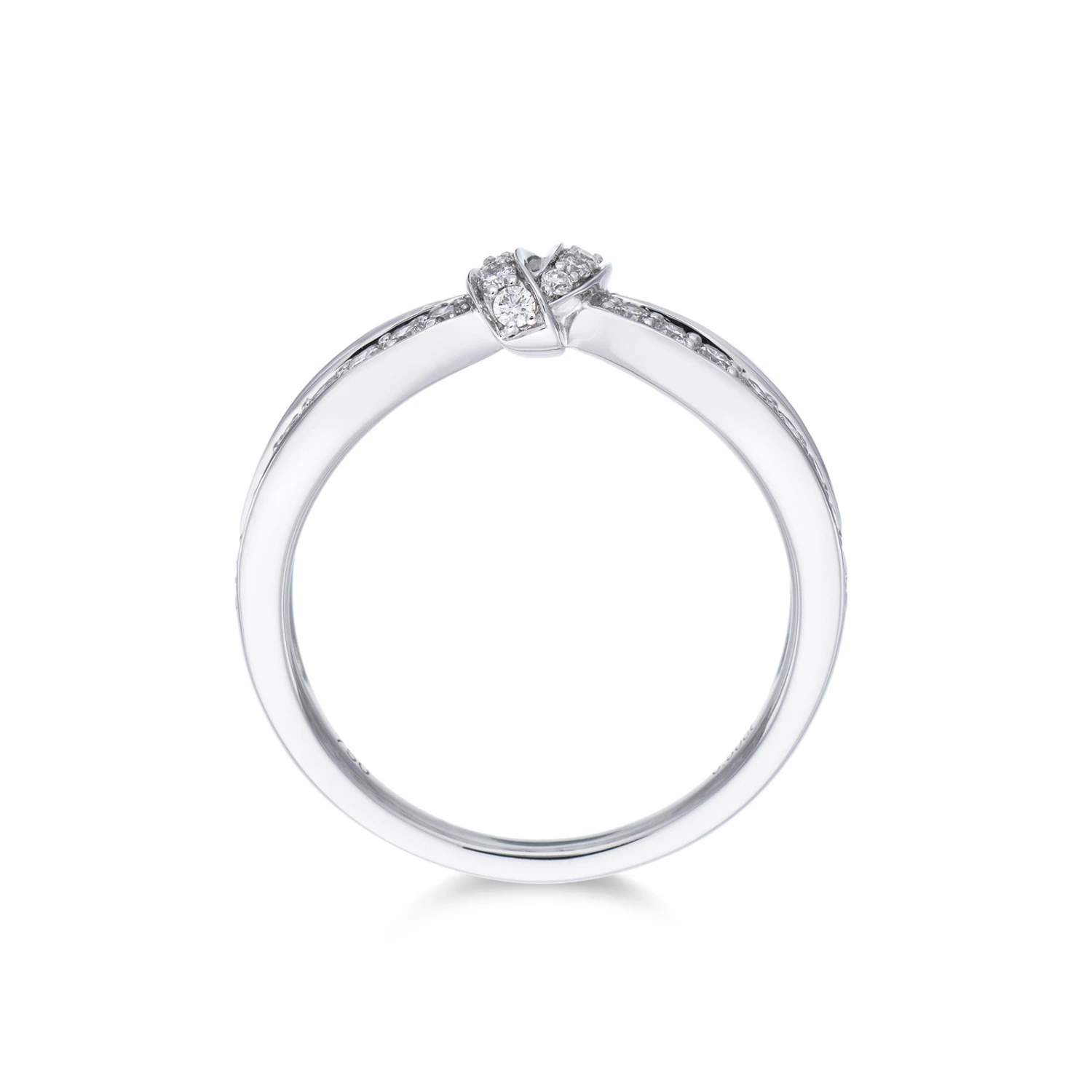 Chisholm Hunter 18ct White Gold 0.50ct Round Brilliant Fancy Bow Diamond Ring 6 Chisholm Hunter 18ct White Gold 0.50ct Round Brilliant Fancy Bow Diamond Ring - Image 4