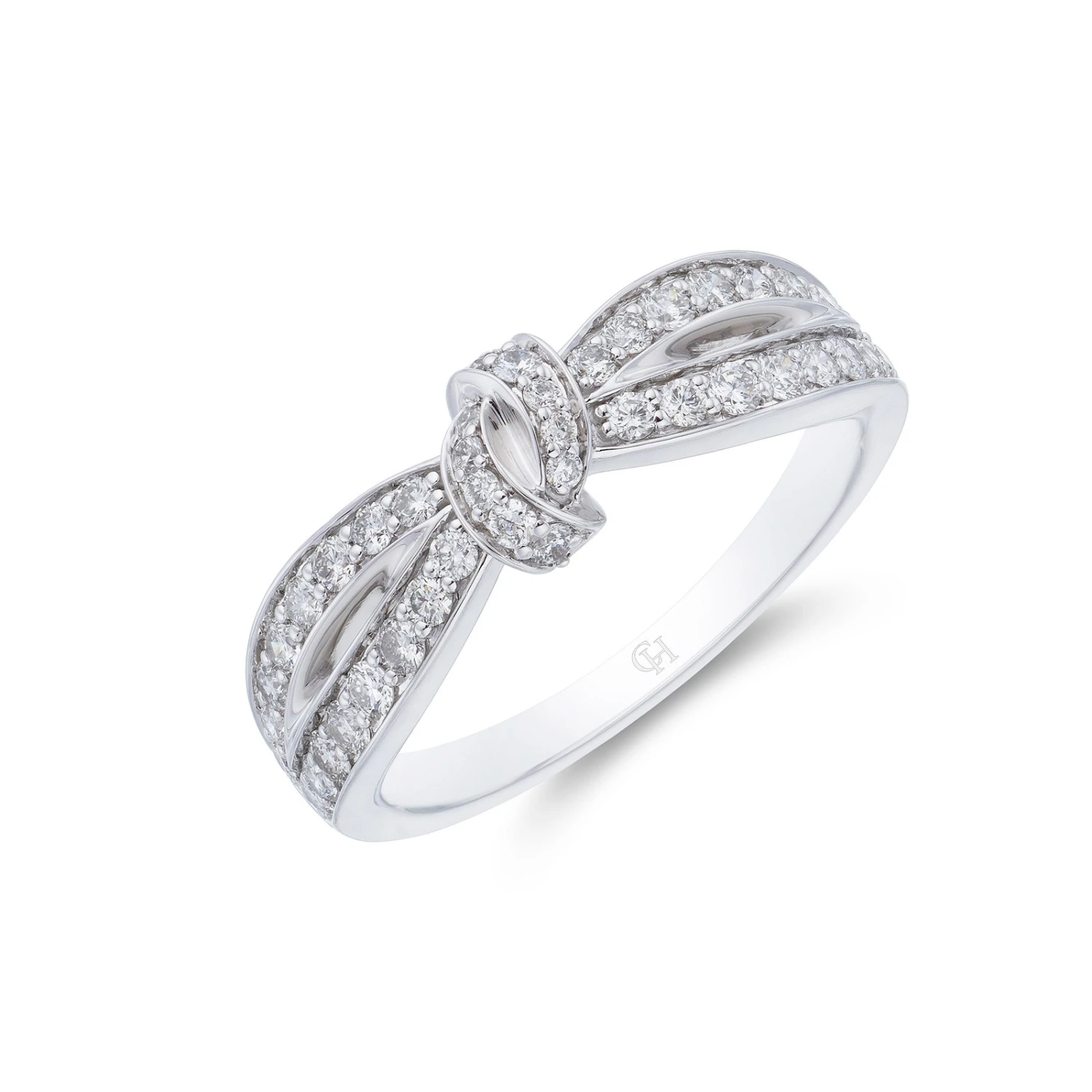 Chisholm Hunter 18ct White Gold 0.50ct Round Brilliant Fancy Bow Diamond Ring 3 Chisholm Hunter 18ct White Gold 0.50ct Round Brilliant Fancy Bow Diamond Ring