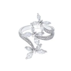 Chisholm Hunter 18ct White Gold Marquise And Round Brilliant 1.30ct Triple Butterfly Diamond Ring -Chisholm Hunter 1 010 02 0407 d1