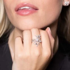 Chisholm Hunter 18ct White Gold Marquise And Round Brilliant 1.30ct Triple Butterfly Diamond Ring -Chisholm Hunter 1 010 02 0407 ls 2