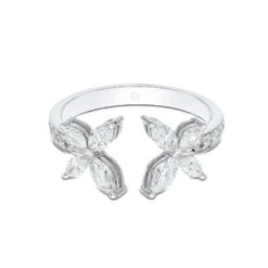 Chisholm Hunter 18ct White Gold Marquise Cut Diamond 0.98ct Butterfly Ring -Chisholm Hunter 1 010 02 0411 d 1