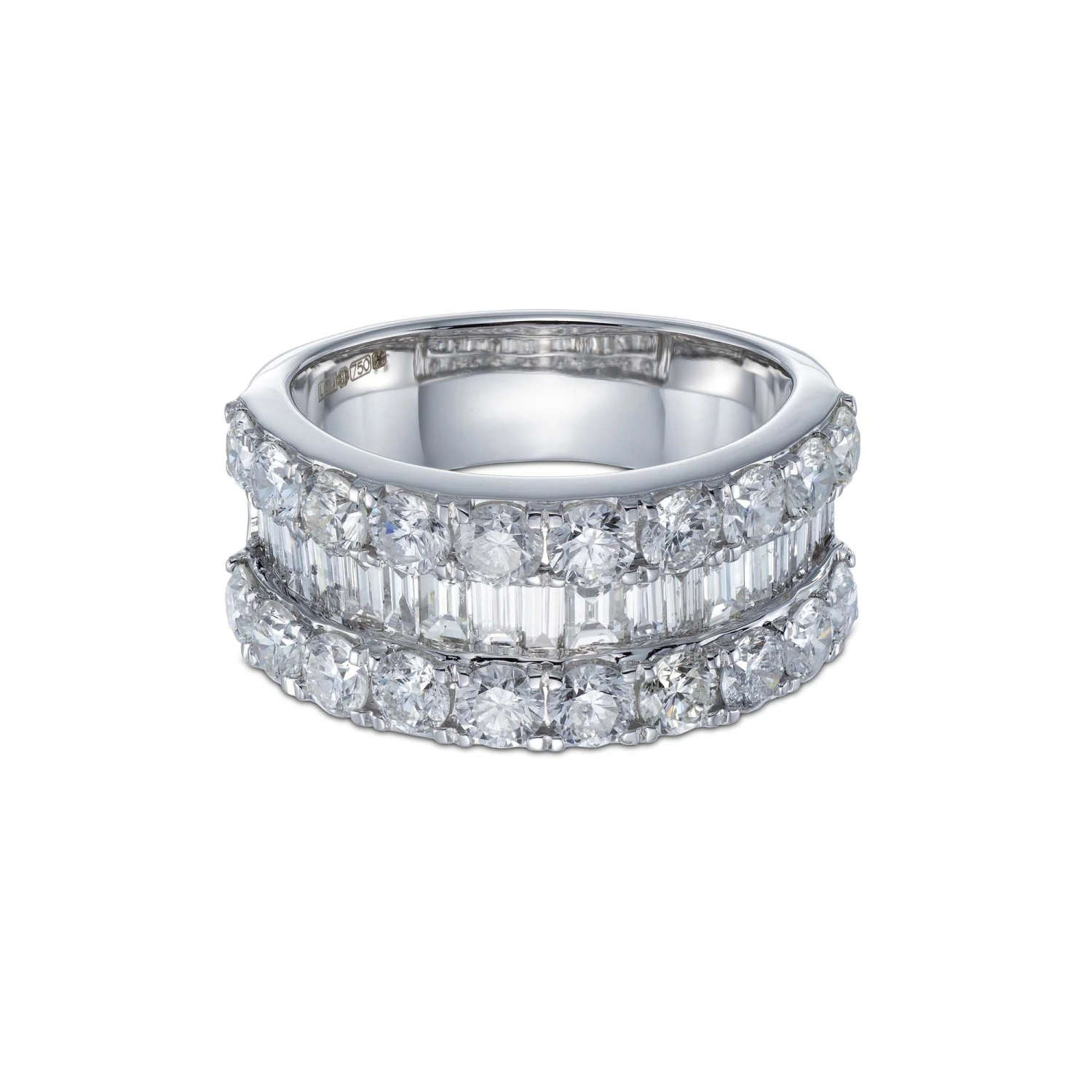 Chisholm Hunter 18ct White Gold Baguette And Brilliant Cut 3.00ct Diamond Ring 7 Chisholm Hunter 18ct White Gold Baguette And Brilliant Cut 3.00ct Diamond Ring - Image 5