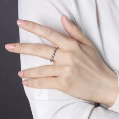 Chisholm Hunter 9ct White Gold Brilliant Cut 0.18ct Diamond Fancy Band -Chisholm Hunter 1 010 04 0213 lifestyle