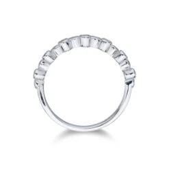 Chisholm Hunter 9ct White Gold Brilliant Cut 0.18ct Diamond Fancy Band -Chisholm Hunter 1 010 04 0213c