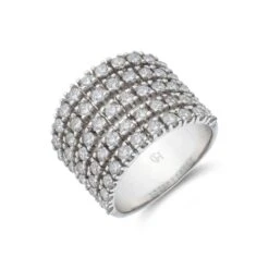 Chisholm Hunter 1857 9ct White Gold Brilliant Cut 2.50ct Diamond Fancy Band