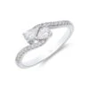 Chisholm Hunter 9ct White Gold Pear And Brilliant Cut 0.40ct Diamond Two Stone Ring -Chisholm Hunter 1 010 04 0237