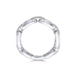 Chisholm Hunter 9ct White Gold 0.50ct Chain Link Fancy Band Ring -Chisholm Hunter 1 010 04 0244c