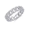 Chisholm Hunter 9ct White Gold 0.36ct Diamond Link Fancy Band Ring -Chisholm Hunter 1 010 04 0246