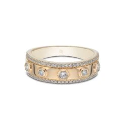 Chisholm Hunter 9ct Yellow Gold Brilliant Cut 0.38ct Diamond Fancy Band -Chisholm Hunter 1 010 05 0037b