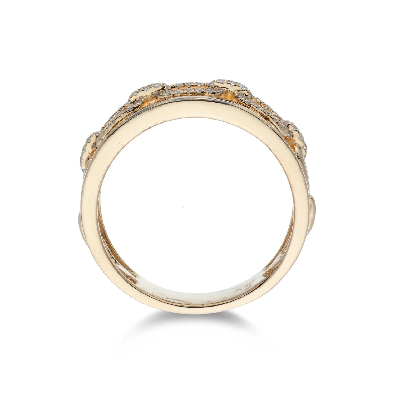 Chisholm Hunter 9ct Yellow Gold Brilliant Cut 0.21ct Diamond Link Fancy Band 5 Chisholm Hunter 9ct Yellow Gold Brilliant Cut 0.21ct Diamond Link Fancy Band - Image 3