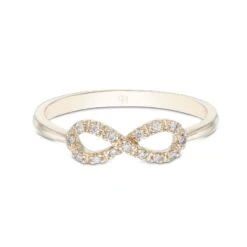 Chisholm Hunter 9ct Yellow Gold 0.07ct Infinity Fancy Diamond Ring -Chisholm Hunter 1 010 05 0051b