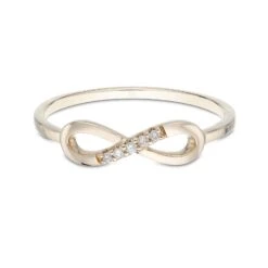 Chisholm Hunter 9ct Yellow Gold 0.02ct Infinity Fancy Diamond Ring -Chisholm Hunter 1 010 05 0052 d2