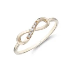 Chisholm Hunter 9ct Yellow Gold 0.02ct Infinity Fancy Diamond Ring