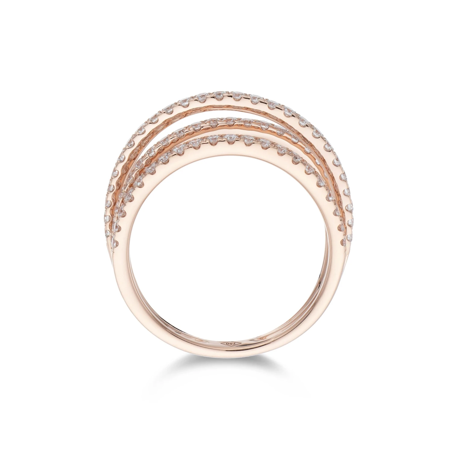 Chisholm Hunter 18ct Rose Gold Brilliant Cut 0.86ct Diamond Fancy Band 5 Chisholm Hunter 18ct Rose Gold Brilliant Cut 0.86ct Diamond Fancy Band - Image 3