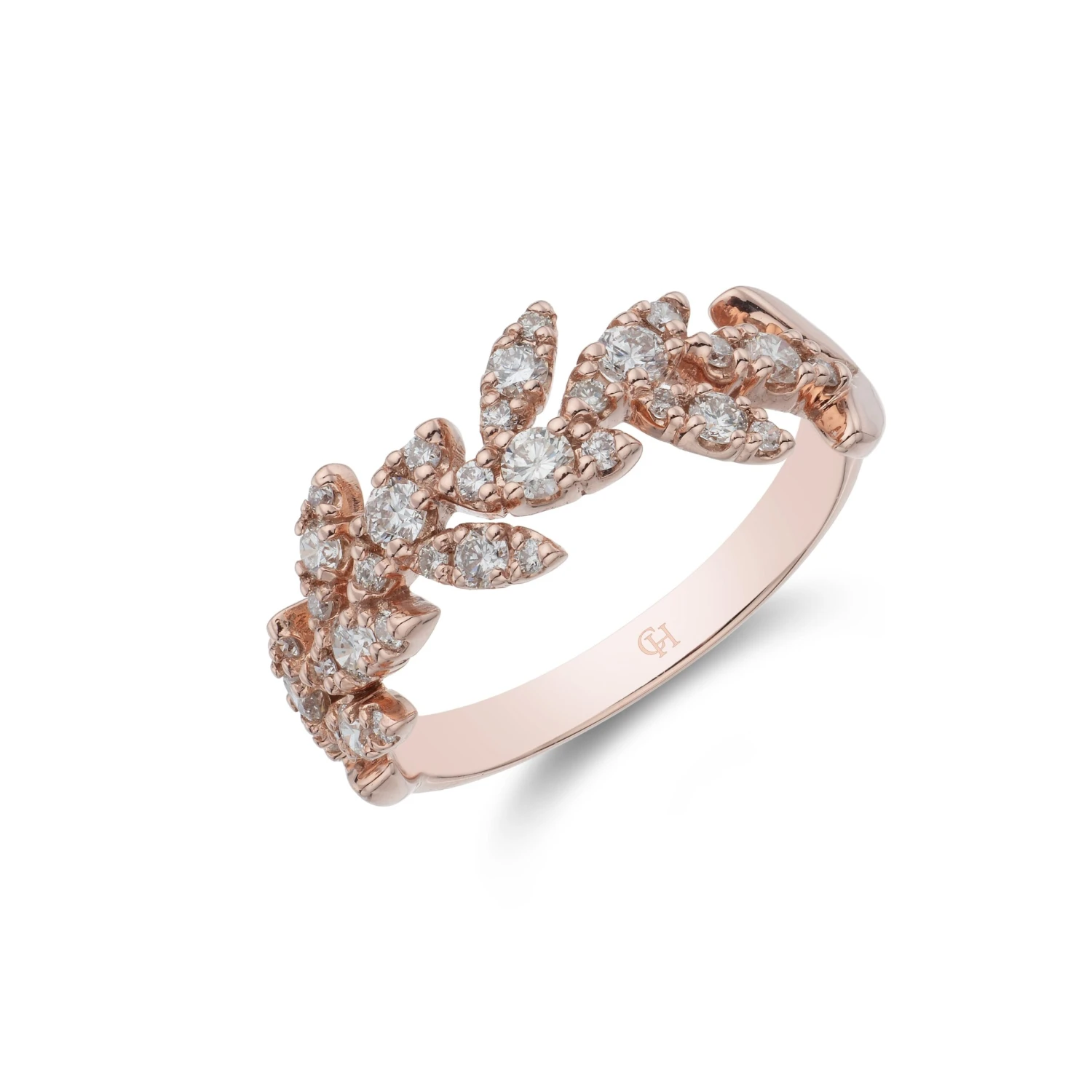 Chisholm Hunter 9ct Rose Gold Brilliant Cut 0.45ct Diamond Fancy Band 3 Chisholm Hunter 9ct Rose Gold Brilliant Cut 0.45ct Diamond Fancy Band