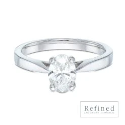 Chisholm Hunter Platinum Oval Cut 1.00ct Lab Grown Diamond Solitaire Ring -Chisholm Hunter 1 031 03 0003 d 1
