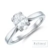 Chisholm Hunter 18ct White Gold Oval Cut 1.00ct Lab Grown Diamond Solitaire Ring -Chisholm Hunter 1 031 03 0013 p