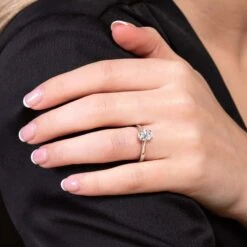 Chisholm Hunter 18ct White Gold Oval Cut 1.00ct Lab Grown Diamond Solitaire Ring -Chisholm Hunter 1 031 03 0013 om 2