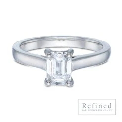 Chisholm Hunter Platinum Emerald Cut 1.00ct Lab Diamond Solitaire Ring -Chisholm Hunter 1 031 04 0008 d 1