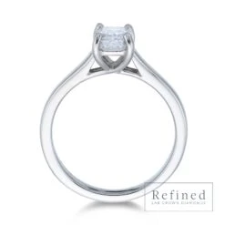 Chisholm Hunter Platinum Emerald Cut 1.00ct Lab Diamond Solitaire Ring -Chisholm Hunter 10 01 38 0060 now 1 031 04 0008 d 2