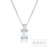 Chisholm Hunter 18ct White Gold Emerald Cut 1.00ct Lab Grown Diamond Pendant