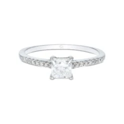 Chisholm Hunter 18ct White Gold 0.75ct Princess Cut Diamond Shoulders Solitaire Size Q For Qubec 11 Chisholm Hunter 18ct White Gold 0.75ct Princess Cut Diamond Shoulders Solitaire Size Q For Qubec -Chisholm Hunter 11 137 01 0325 d 1 1