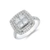 Chisholm Hunter Pre-Owned 18ct White Gold Princess & Brilliant Cut 2.00ct Diamond Tile Cluster -Chisholm Hunter 11 137 03 0121 p 1 not on magento