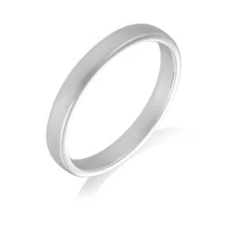 Chisholm Hunter 18ct White Gold Low Domed Court Wedding Ring 2.5mm
