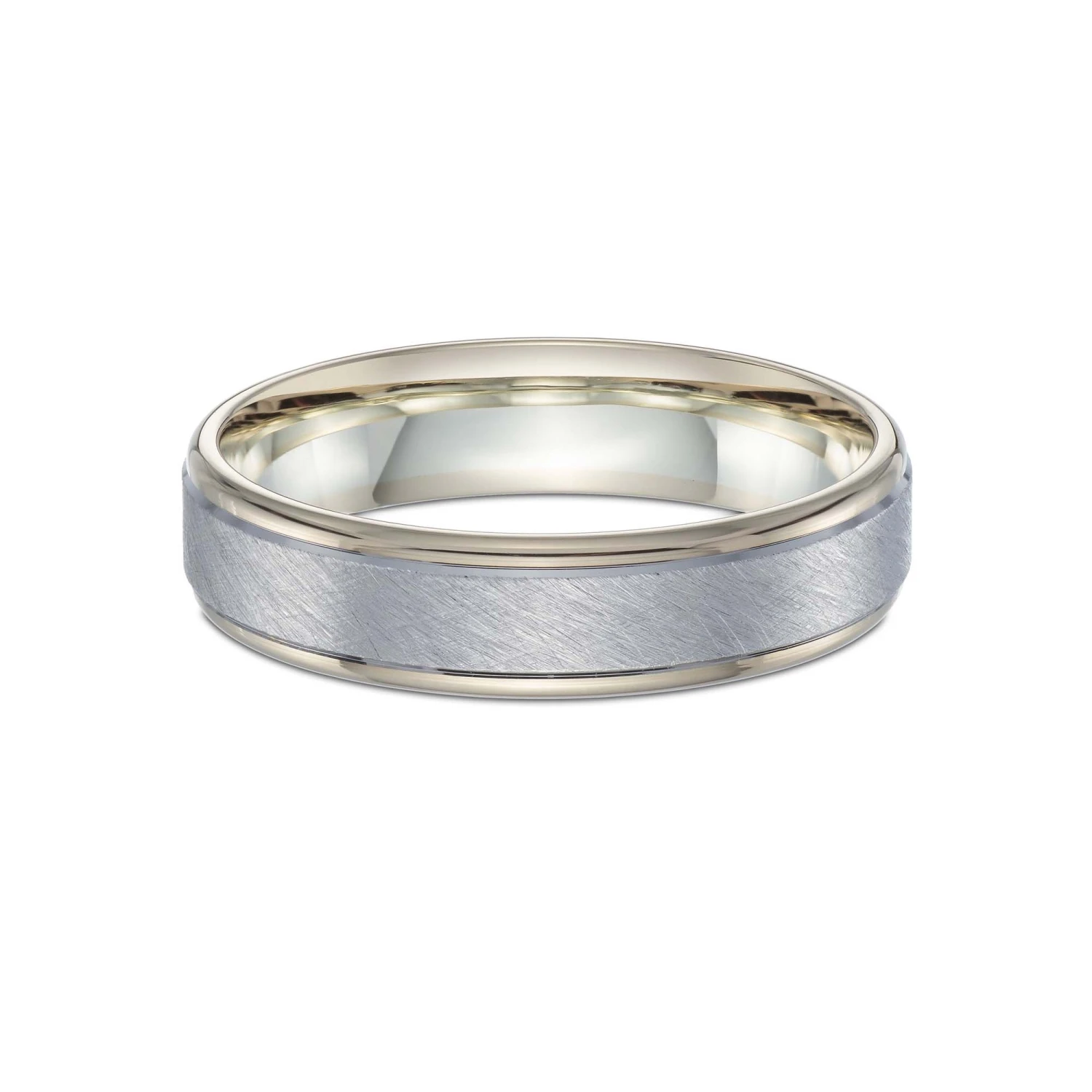 Chisholm Hunter 9ct Yellow Gold Iced Centre Wedding Band 4 Chisholm Hunter 9ct Yellow Gold Iced Centre Wedding Band - Image 2