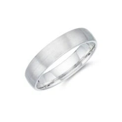 Chisholm Hunter Gents 9ct White Gold Satin Effect Wedding Band