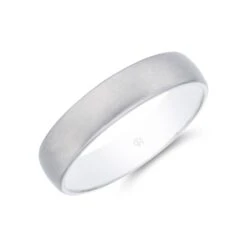Chisholm Hunter Gents 9ct White Gold Frosted Wedding Band