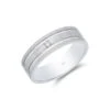 Chisholm Hunter 9ct White Gold Diamond Set 0.05ct 6mm Wedding Band -Chisholm Hunter 12 105 03 0013 2