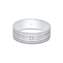 Chisholm Hunter 9ct White Gold Diamond Set 0.05ct 6mm Wedding Band -Chisholm Hunter 12 105 03 0013b