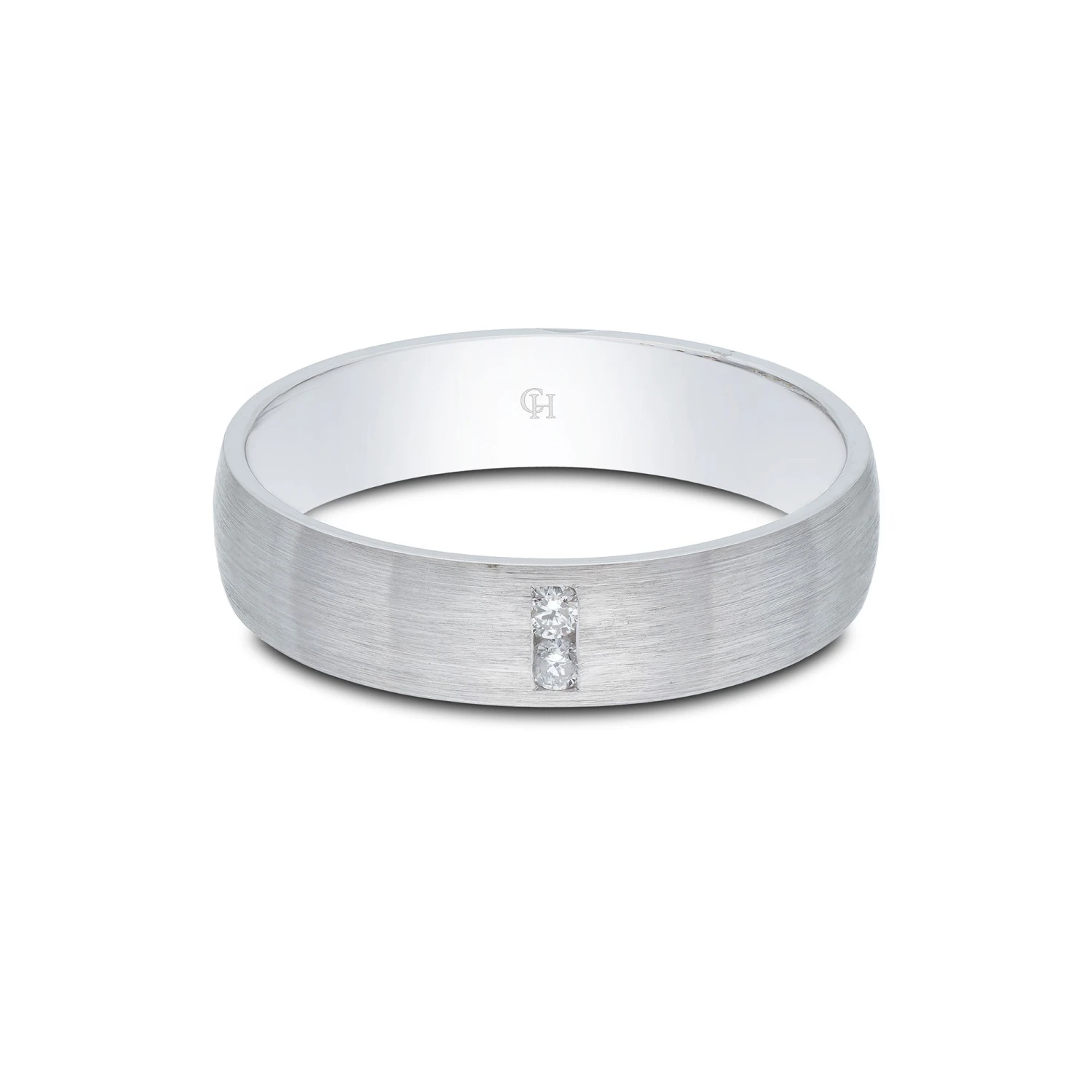 Chisholm Hunter 9ct White Gold Diamond Set 0.06ct 5mm Wedding Band 5 Chisholm Hunter 9ct White Gold Diamond Set 0.06ct 5mm Wedding Band - Image 3