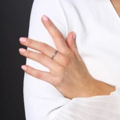 Chisholm Hunter 9ct 2 Colour Gold Sparkle Cut Wedding Ring -Chisholm Hunter 12 106 05 0003 lifestyle