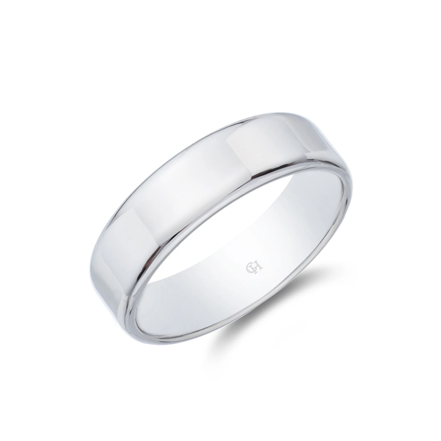 Chisholm Hunter Platinum Light Soft Flat Court 6mm Wedding Ring 3 Chisholm Hunter Platinum Light Soft Flat Court 6mm Wedding Ring