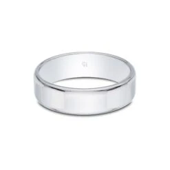 Chisholm Hunter Platinum Light Soft Flat Court 6mm Wedding Ring 10 Chisholm Hunter Platinum Light Soft Flat Court 6mm Wedding Ring -Chisholm Hunter 12 107 01 0117b