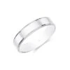 Chisholm Hunter Platinum Patterned Polished Finish Wedding Band 5mm