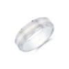Chisholm Hunter Titanium And Silver Bevelled Edge Wedding Band 7mm