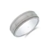 Chisholm Hunter Titanium Matte Finish And Beaded Edge 7mm Wedding Band -Chisholm Hunter 12 114 02 0023