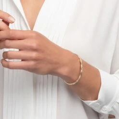 Chisholm Hunter 9ct Yellow Gold 0.40ct Diamond Twist Bangle -Chisholm Hunter 12 2