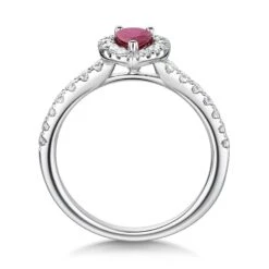 Chisholm Hunter 18ct White Gold Pear Cut 0.38ct Ruby And 0.37ct Diamond Halo Ring 12 Chisholm Hunter 18ct White Gold Pear Cut 0.38ct Ruby And 0.37ct Diamond Halo Ring -Chisholm Hunter 13 11 01 0125 d2