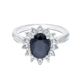 Chisholm Hunter 9ct White Gold Oval Cut Blue And White Brilliant Cut 1.67ct Sapphire Cluster Ring 8 Chisholm Hunter 9ct White Gold Oval Cut Blue And White Brilliant Cut 1.67ct Sapphire Cluster Ring -Chisholm Hunter 13 110 03 0054 d1